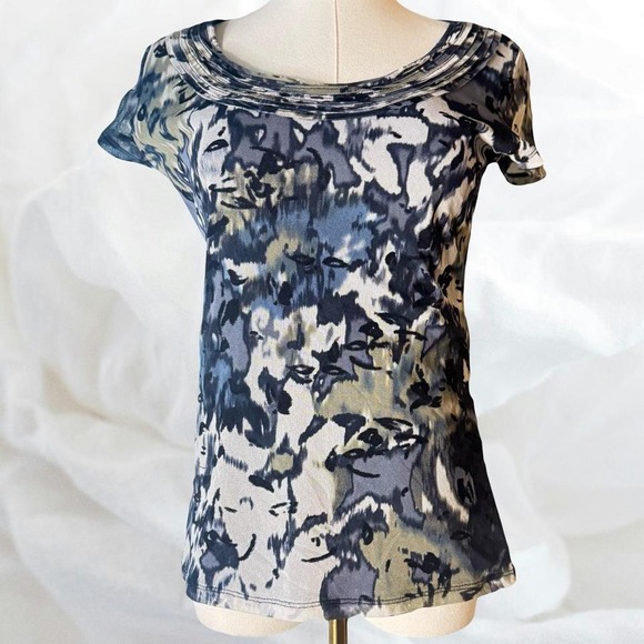 Artsy Avant Garde Micro Mesh T Shirt Y2K Grunge Alt Goth Whimsy - Picture 3 of 4